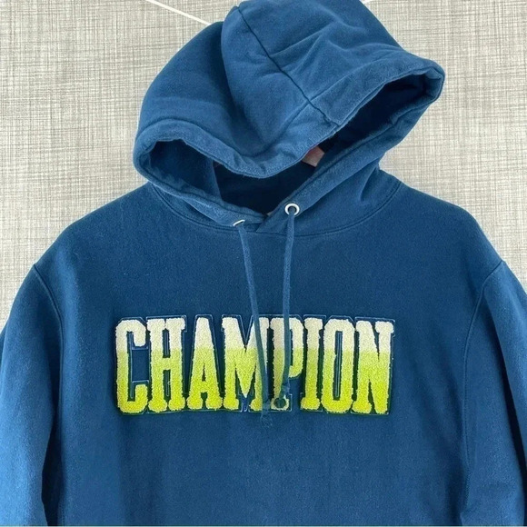 Champion Reverse Weave Men's M Chenille Hoodie Seattle Seahawks colors 9621 - Picture 4 of 9